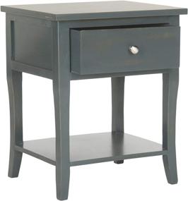 img 2 attached to 🪑 Safavieh American Homes Collection Coby End Table: Stylish Steel Teal Accent Piece for Modern Interiors