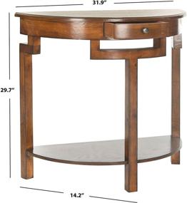 img 1 attached to 🏠 Safavieh Liana Brown 1-Drawer Console Table: Elegant and Functional Home Collection