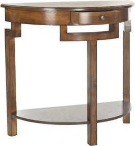 img 2 attached to 🏠 Safavieh Liana Brown 1-Drawer Console Table: Elegant and Functional Home Collection