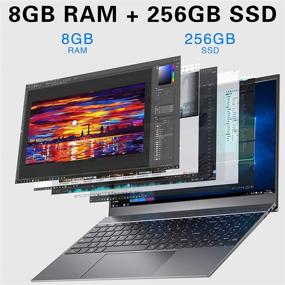 img 1 attached to 💻 High-Performance 15.6 inch Laptop: Intel Quad-Core Processor, 8GB RAM, 256GB SSD, 1TB SSD, Windows 10 Pro