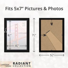 img 3 attached to 🖼️ Enhance Your Photos with the Langdon House 5x7 Black Picture Frame from the Radiant Collection