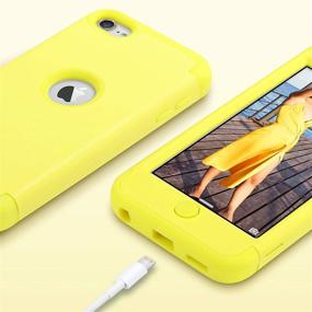 img 1 attached to ULAK iPod Touch Case 7th Generation, 6th Gen iPod Touch Case, iPod 5th Case, Heavy Duty Shockproof Protective Cover for Apple iPod Touch 5th/6th/7th Gen (Latest Model), Yellow