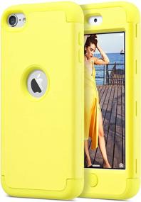 img 4 attached to ULAK iPod Touch Case 7th Generation, 6th Gen iPod Touch Case, iPod 5th Case, Heavy Duty Shockproof Protective Cover for Apple iPod Touch 5th/6th/7th Gen (Latest Model), Yellow