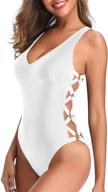 👙 stunning lace-up monokini: holipick women's sexy one piece swimsuit with strappy cross back - irresistible swimwear for summer logo