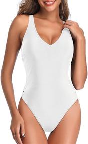 img 3 attached to 👙 Stunning Lace-Up Monokini: Holipick Women's Sexy One Piece Swimsuit with Strappy Cross Back - Irresistible Swimwear for Summer