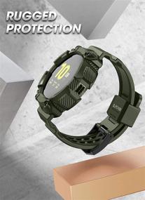 img 3 attached to 🦄 SUPCASE [Unicorn Beetle Pro] Series Case for Galaxy Watch Active 2/Galaxy Watch Active [40mm], Protective Case with Strap Bands, Rugged Design for Galaxy Watch Active/Active 2 [40mm] 2019 Release, Green