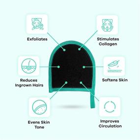 img 2 attached to Dermasuri Exfoliating Face and Body Scrub Mitt - Best Skincare Kit for Women & Men - Deep Cleanse Dead or Dry Skin - Facial Scrub & Skin Cleanser - Exfoliator Face Scrub Tool