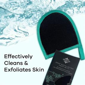 img 1 attached to Dermasuri Exfoliating Face and Body Scrub Mitt - Best Skincare Kit for Women & Men - Deep Cleanse Dead or Dry Skin - Facial Scrub & Skin Cleanser - Exfoliator Face Scrub Tool