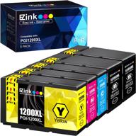 🖨️ e-z ink (tm) совместимая картриджей замена чернил для canon pgi-1200 xl pgi-1200xl pgi1200xl - maxify mb2020 mb2320 mb2120 mb2720 mb2350 mb2050 (5 пакет: 2 черный, 1 голубой, 1 малиновый, 1 желтый) логотип