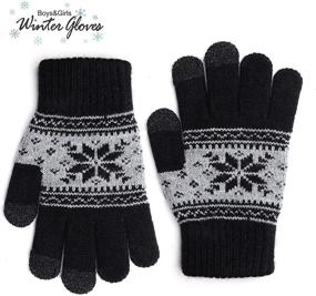 img 3 attached to Gloves Toddler Winter Weather Darkgrey Girls' Accessories