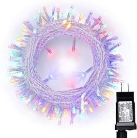 img 4 attached to Lyhope LED Christmas Lights, 8 Modes 65.6ft 200 LED String Lights with ETL Certified Adapter for Outdoor &amp; Indoor, Xmas Tree Wedding Party Bedroom Pastel Decoration, Multi-Color Fairy Christmas Lights