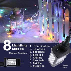 img 1 attached to Lyhope LED Christmas Lights, 8 Modes 65.6ft 200 LED String Lights with ETL Certified Adapter for Outdoor &amp; Indoor, Xmas Tree Wedding Party Bedroom Pastel Decoration, Multi-Color Fairy Christmas Lights
