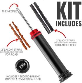 img 1 attached to Ultimate Tubeless Bike Tire Repair Kit: Handlebar Insert for MTB and Road Bicycle Tires - Fix Punctures and Flats Fast! Includes Storage Canister, Plugger Tool & Plugs