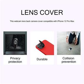 img 1 attached to 📷 Privacy-Focused Camera Lens Cover for iPhone 12Pro Max - Enhancing Privacy and Security, with Powerful Adhesive