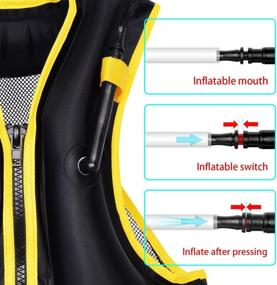 img 1 attached to Надувной надувной жилет Lixada для плавания и подводного плавания