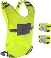 optimal seo: running, walking, cycling vest with adjustable reflectiveness + complimentary elastic arm bands. premium high visibility sports gear for outdoor activities логотип