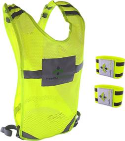 img 4 attached to Optimal SEO: Running, Walking, Cycling Vest with Adjustable Reflectiveness + Complimentary Elastic Arm Bands. Premium High Visibility Sports Gear for Outdoor Activities