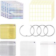 🎨 200-piece diamond painting tools set: storage container, resealable bags, round binding rings, number stickers, and sticker labels - diamond art accessories kit logo