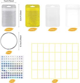 img 3 attached to 🎨 200-Piece Diamond Painting Tools Set: Storage Container, Resealable Bags, Round Binding Rings, Number Stickers, and Sticker Labels - Diamond Art Accessories Kit