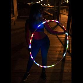 img 1 attached to 🌈 Hankyky Multicolor LED Glow Sport Hoop for Adults and Kids - Loose Weight, Bodybuilding, Fitness Hoops Toy with Multiple Light Up Sports Hoops for Enhanced Fun and Exercise