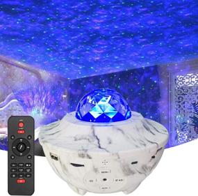 img 4 attached to 🌟 Star Projector Night Light with Bluetooth Speaker: 3-in-1 Music Starry Projector for Bedroom Adults and Kids - Christmas Gift