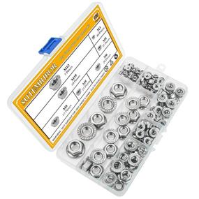 img 3 attached to 🔩 Sutemribor 304 Stainless Steel Hex Flange Nut Assortment Kit - M3 M4 M5 M6 M8 M10 M12, 150PCS: A Comprehensive Array of Sizes