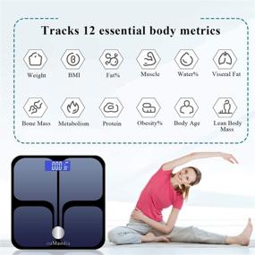 img 3 attached to 📱 Upgrade Premium Smart Scales for Body Weight and Fat with Wireless Bluetooth, Fitness and Health Tracking Body Composition Monitor - iOS Android APP Supported, Auto Recognition