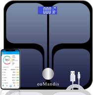 премиум умные весы для контроля веса и жира с беспроводным bluetooth, мониторингом фитнеса и здоровья - поддерживается приложение для ios и android, автоматическое распознавание логотип
