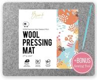 🧵 briink collective 100% new zealand wool pressing mat: portable ironing board for quilting & sewing - includes bonus sewing tool (17" x 13.5") logo