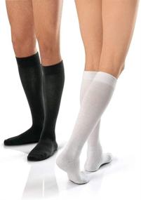 img 1 attached to 🧦 Jobst Activewear Compression Knee High Sport Socks - Unisex, X-Large Full Calf, White (15-20mmHg)