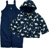 carters heavyweight 2 piece skisuit snowsuit boys' clothing ~ jackets & coats logo