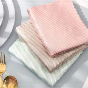 img 2 attached to 🐟 10PCS Reusable Fish Scale Microfiber Polishing Cleaning Cloth: Wave Pattern Scrubbing Rag for Mirror, Glass, Screen - Leaves No Marks