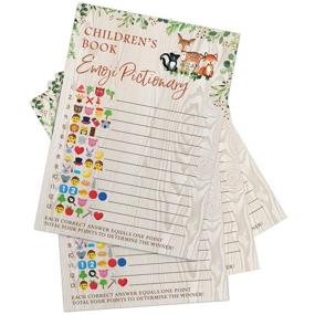 img 2 attached to 🦌 Woodland Baby Shower Emoji Children's Book Game: 50 Cards with Forest Animals - Deer, Bear, Fox (WDLAND-Baby-Emoji)
