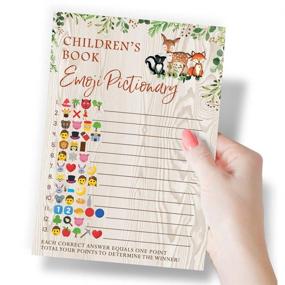 img 3 attached to 🦌 Woodland Baby Shower Emoji Children's Book Game: 50 Cards with Forest Animals - Deer, Bear, Fox (WDLAND-Baby-Emoji)