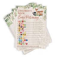 🦌 woodland baby shower emoji children's book game: 50 cards with forest animals - deer, bear, fox (wdland-baby-emoji) logo