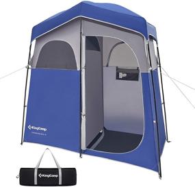 img 4 attached to 🏕️ KingCamp Oversize 2-Person Blue/Grey Outdoor Privacy Shelter Tent: Easy Up, Portable Dressing & Changing Room with Shower Feature