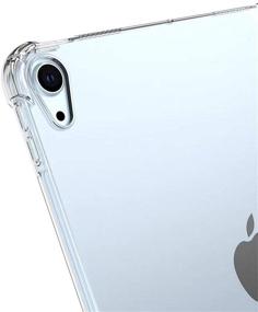 img 3 attached to 📱 Transparent TPU Case for iPad Air 4th Gen 10.9" 2020, Reinforced Corners Shockproof Flexible Gel Rubber Clear Back Cover Skin with Pencil Charging Support for iPad Air 4 10.9 Inch