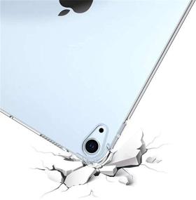 img 2 attached to 📱 Transparent TPU Case for iPad Air 4th Gen 10.9" 2020, Reinforced Corners Shockproof Flexible Gel Rubber Clear Back Cover Skin with Pencil Charging Support for iPad Air 4 10.9 Inch