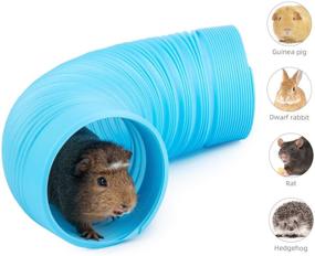 img 1 attached to 🐹 Niteangel Fun Tunnel with 3 Pack Play Balls: Ideal for Guinea Pigs, Chinchillas, Rats, and Dwarf Rabbits - Boost Your Pet's Excitement!