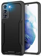 📱 hoomil shockproof samsung galaxy s21 case, military grade drop test, protective rugged hard case with raised edges, slim design for galaxy s21 5g, black logo