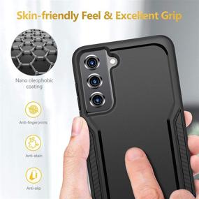 img 1 attached to 📱 Hoomil Shockproof Samsung Galaxy S21 Case, Military Grade Drop Test, Protective Rugged Hard Case with Raised Edges, Slim Design for Galaxy S21 5G, Black