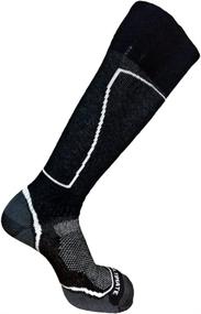 img 2 attached to 🧦 Оставайтесь теплыми на склонах с нашими носками Ultimate Socks: мужские середней плотности носки из мериносовой шерсти для горных лыж и сноуборда.