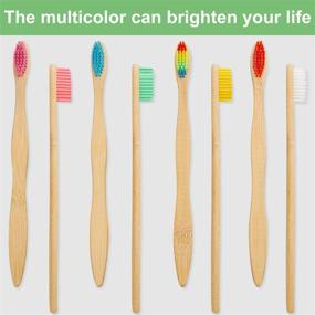 img 2 attached to 🌱 Premium Multi-Color Bamboo Toothbrush Set: 40 Biodegradable Charcoal Toothbrushes with BPA-Free Nylon Bristles