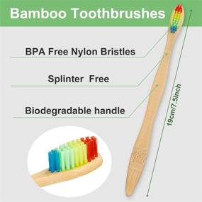 img 3 attached to 🌱 Premium Multi-Color Bamboo Toothbrush Set: 40 Biodegradable Charcoal Toothbrushes with BPA-Free Nylon Bristles