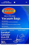 🛍️ 3 pack of envirocare replacement micro filtration dust bags for eureka ex canister vacuum cleaners логотип