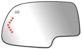 img 2 attached to 🔍 Escalade/Avalanche/Silverado/Tahoe/Sierra/Suburban/Yukon Heated Mirror Glass with Backing Plate - Driver Side, Arrow Signal, 4 3/8" Mount – Enhanced SEO