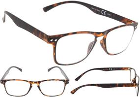 img 2 attached to 👓 5-pack Striped Reading Glasses: Spring Hinge Design with Sunshine Readers