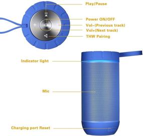 img 3 attached to COMISO Беспроводная Bluetooth акустическая система с сопротивлением и двумя динамиками