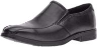 ecco melbourne black slip-on loafer logo