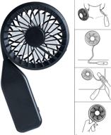 🌀 portable neck fan, hands free design with strong airflow - 3 levels, 360° rotation, usb rechargeable mini personal fan for sports, office, and outdoor use (black) logo